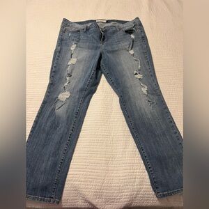 Torrid Stretch Straight Leg Distressed Jeans